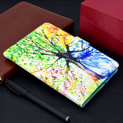 Pattern Printing Leather Card Holder Stand Case for iPad 9.7-inch (2018) / 9.7-inch (2017) / Air 2 / Air