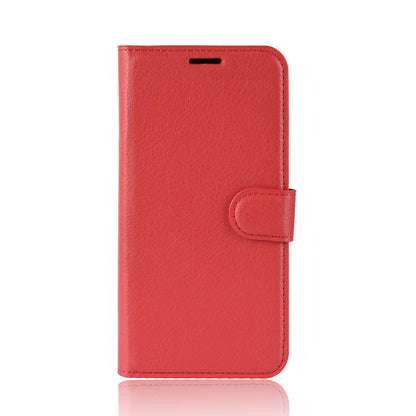 For iPhone XR 6.1 inch Folio Flip Litchi Texture Leather Wallet Stand Cell Phone Cover Shell