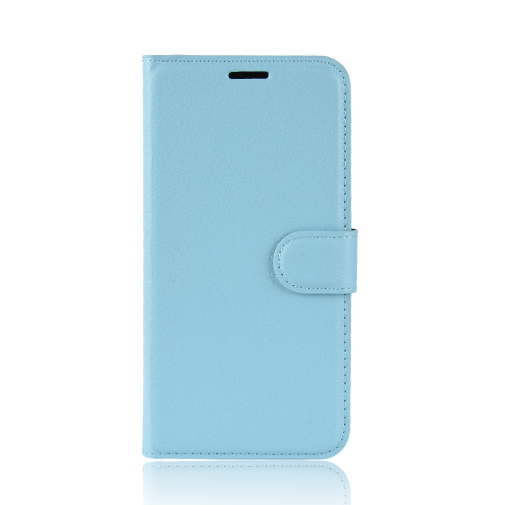 For iPhone XR 6.1 inch Folio Flip Litchi Texture Leather Wallet Stand Cell Phone Cover Shell