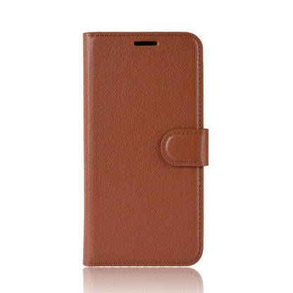 For iPhone XR 6.1 inch Folio Flip Litchi Texture Leather Wallet Stand Cell Phone Cover Shell