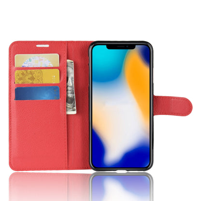 Litchi Texture Wallet Stand Leather Protective Phone Case for iPhone XS Max 6.5 inch