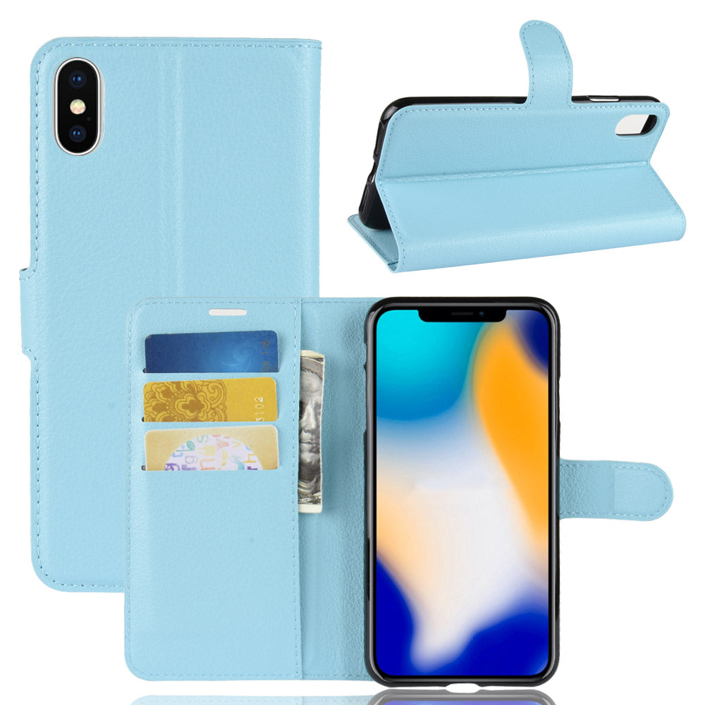 Litchi Texture Wallet Stand Leather Protective Phone Case for iPhone XS Max 6.5 inch