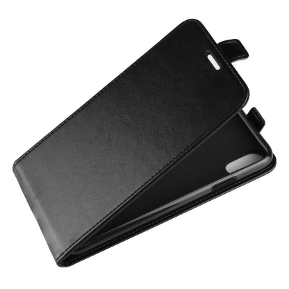 Crazy Horse Vertical Flip Card Holder Leather Case for iPhone XR 6.1-inch