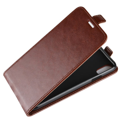 Crazy Horse Vertical Flip Card Holder Leather Case for iPhone XR 6.1-inch