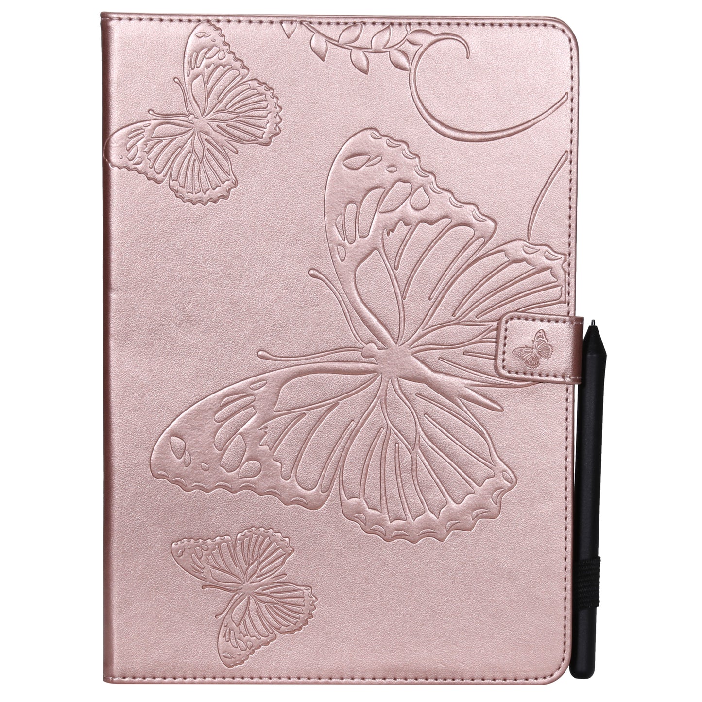 KT Tablet Series-3 Imprint Butterfly Flower Stand Wallet Leather Shell for iPad Air 10.5 (2019)/Pro 10.5 (2017)