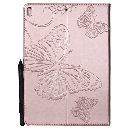 KT Tablet Series-3 Imprint Butterfly Flower Stand Wallet Leather Shell for iPad Air 10.5 (2019)/Pro 10.5 (2017)