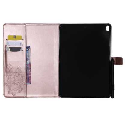 KT Tablet Series-3 Imprint Butterfly Flower Stand Wallet Leather Shell for iPad Air 10.5 (2019)/Pro 10.5 (2017)