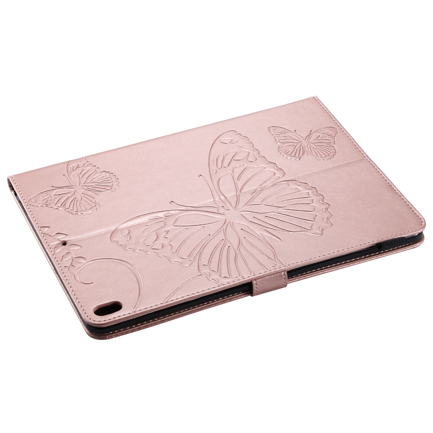 KT Tablet Series-3 Imprint Butterfly Flower Stand Wallet Leather Shell for iPad Air 10.5 (2019)/Pro 10.5 (2017)