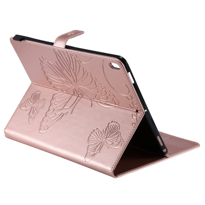 KT Tablet Series-3 Imprint Butterfly Flower Stand Wallet Leather Shell for iPad Air 10.5 (2019)/Pro 10.5 (2017)