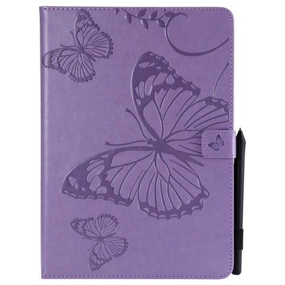 KT Tablet Series-3 Imprint Butterfly Flower Stand Wallet Leather Shell for iPad Air 10.5 (2019)/Pro 10.5 (2017)