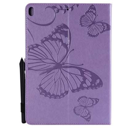 KT Tablet Series-3 Imprint Butterfly Flower Stand Wallet Leather Shell for iPad Air 10.5 (2019)/Pro 10.5 (2017)