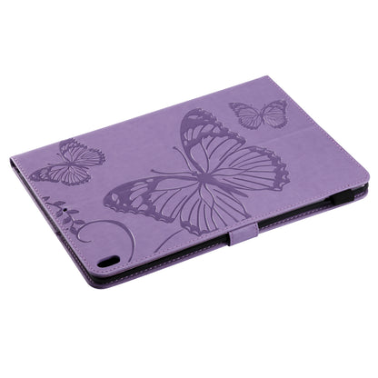 KT Tablet Series-3 Imprint Butterfly Flower Stand Wallet Leather Shell for iPad Air 10.5 (2019)/Pro 10.5 (2017)