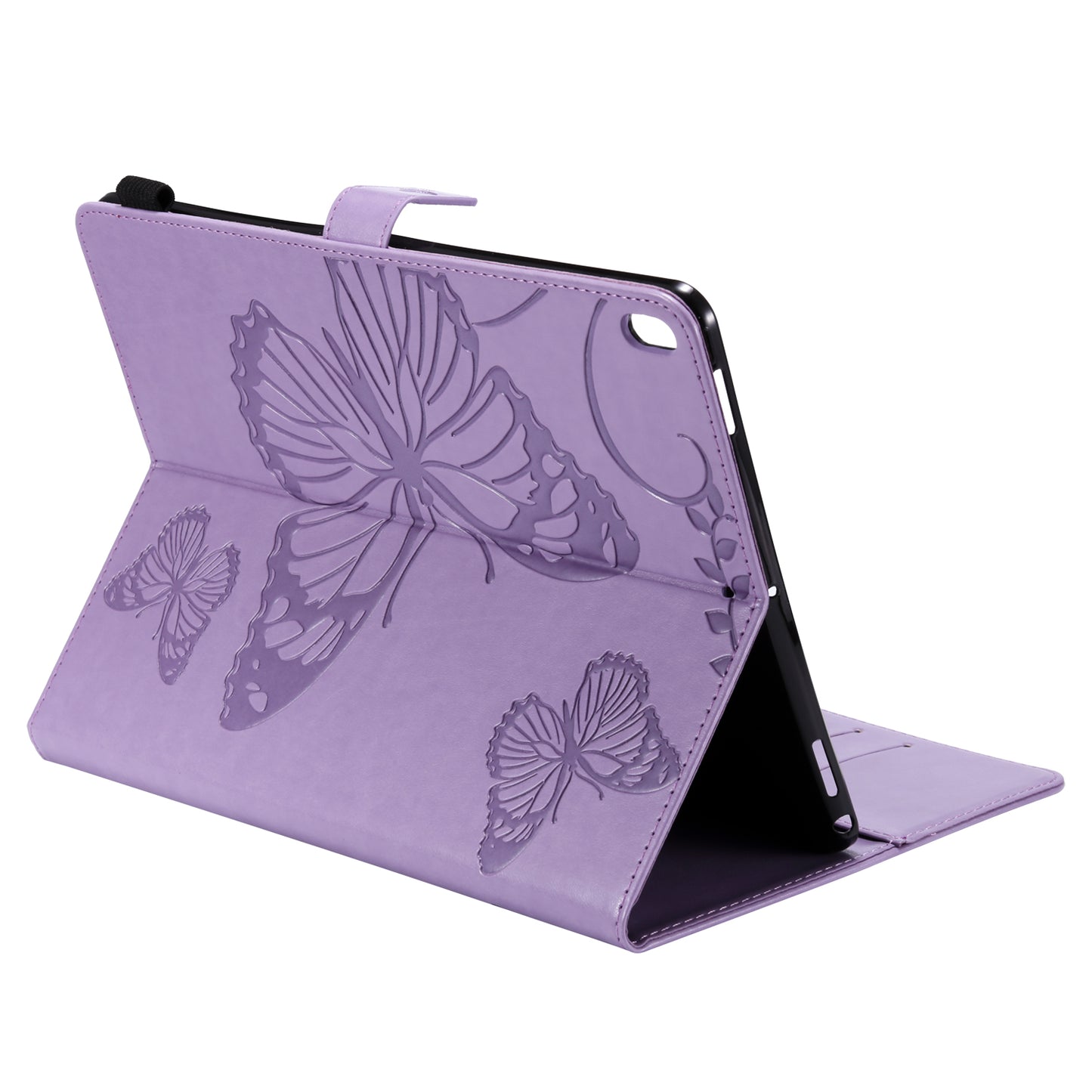 KT Tablet Series-3 Imprint Butterfly Flower Stand Wallet Leather Shell for iPad Air 10.5 (2019)/Pro 10.5 (2017)