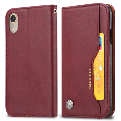 Auto-absorbed Wallet Leather Stand Mobile Phone Shell for iPhone XR 6.1 inch