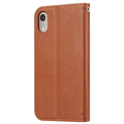 Auto-absorbed Wallet Leather Stand Mobile Phone Shell for iPhone XR 6.1 inch