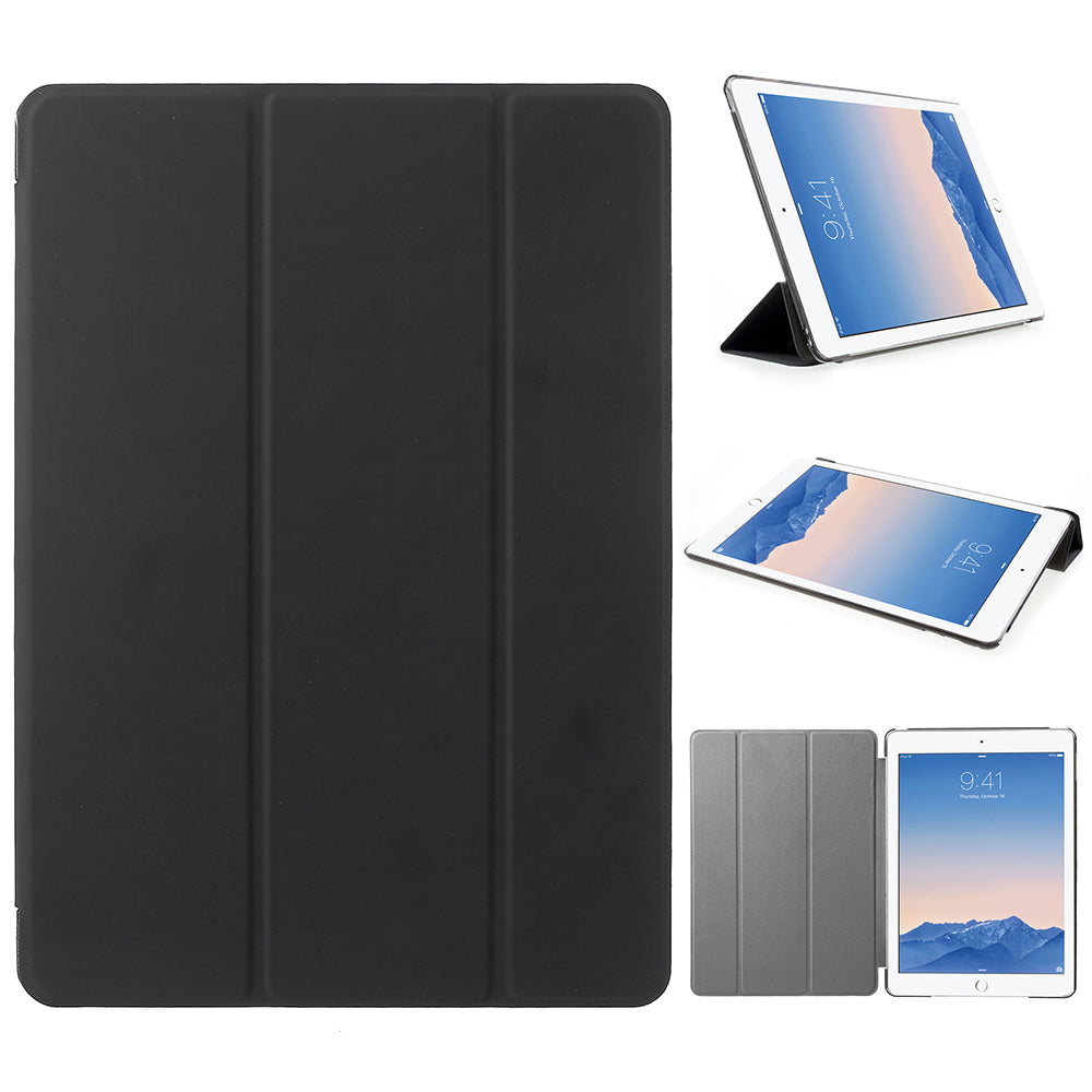 PU Leather Tablet Case with Tri-fold Stand for iPad Air 2 Dual Angles Stand Design Tablet Case