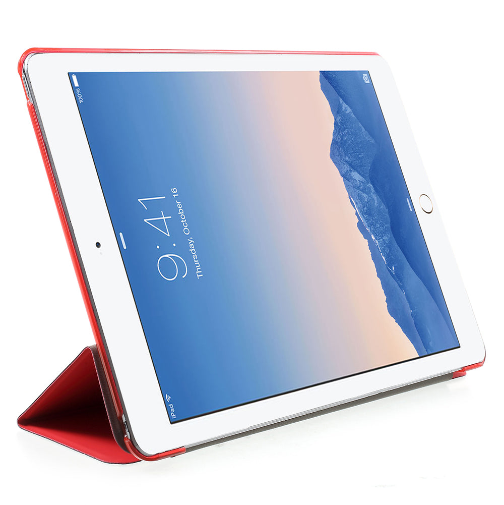 PU Leather Tablet Case with Tri-fold Stand for iPad Air 2 Dual Angles Stand Design Tablet Case