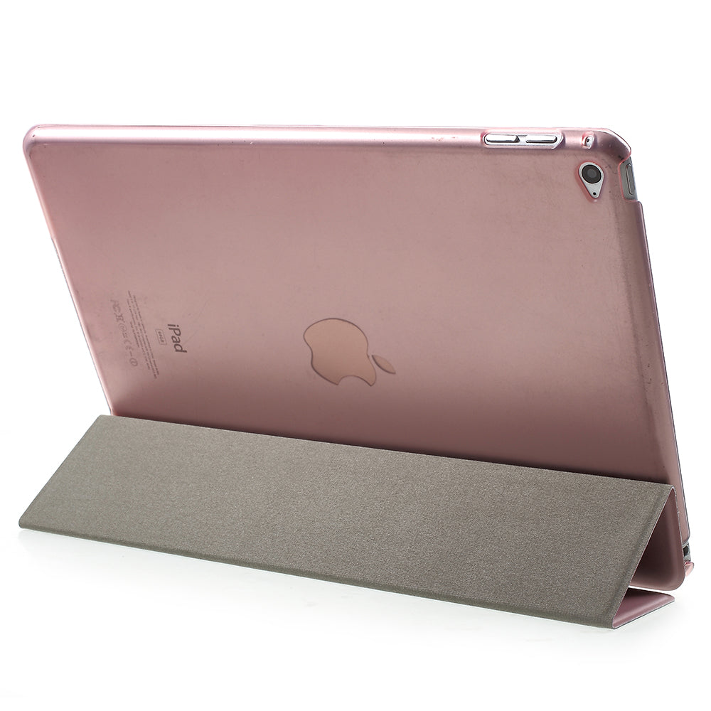 PU Leather Tablet Case with Tri-fold Stand for iPad Air 2 Dual Angles Stand Design Tablet Case