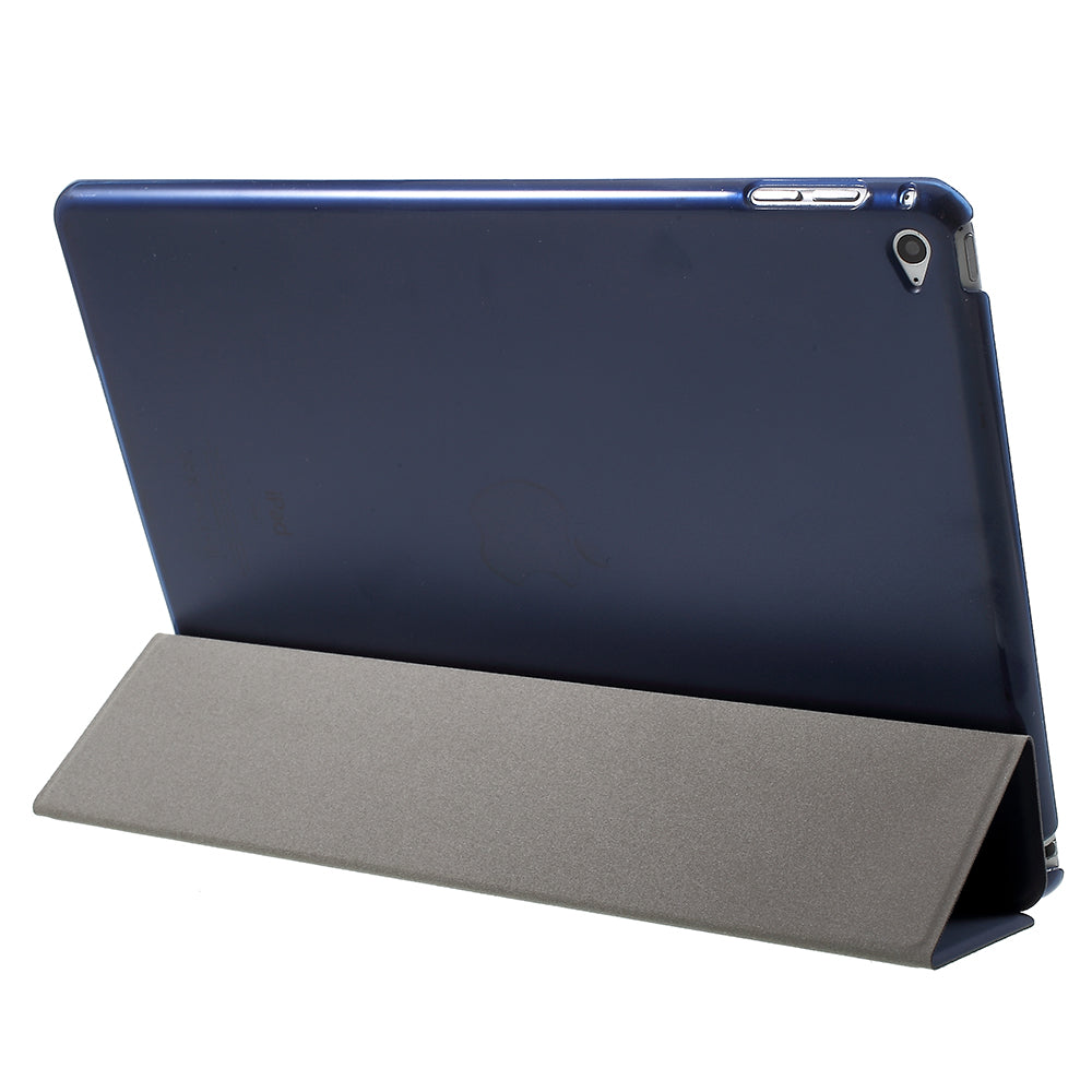 PU Leather Tablet Case with Tri-fold Stand for iPad Air 2 Dual Angles Stand Design Tablet Case