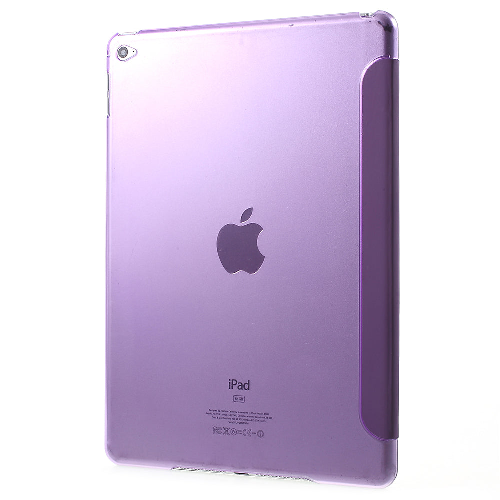 PU Leather Tablet Case with Tri-fold Stand for iPad Air 2 Dual Angles Stand Design Tablet Case