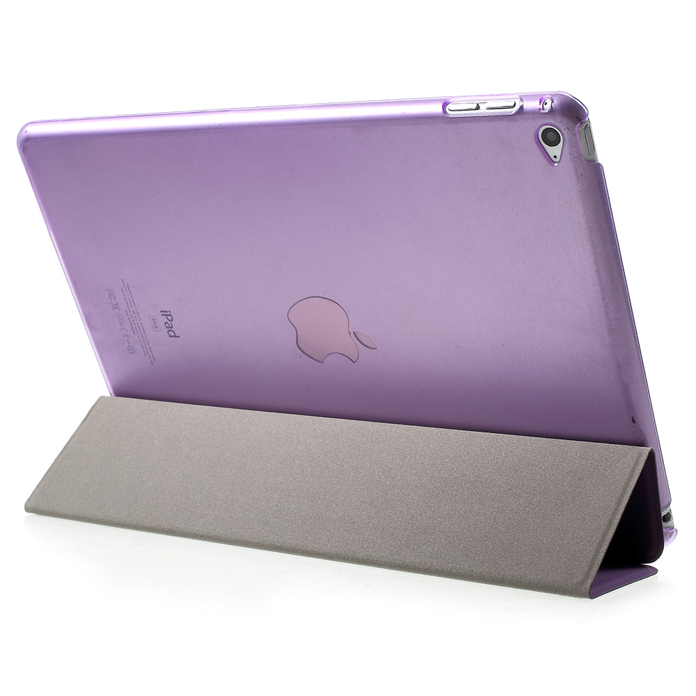 PU Leather Tablet Case with Tri-fold Stand for iPad Air 2 Dual Angles Stand Design Tablet Case