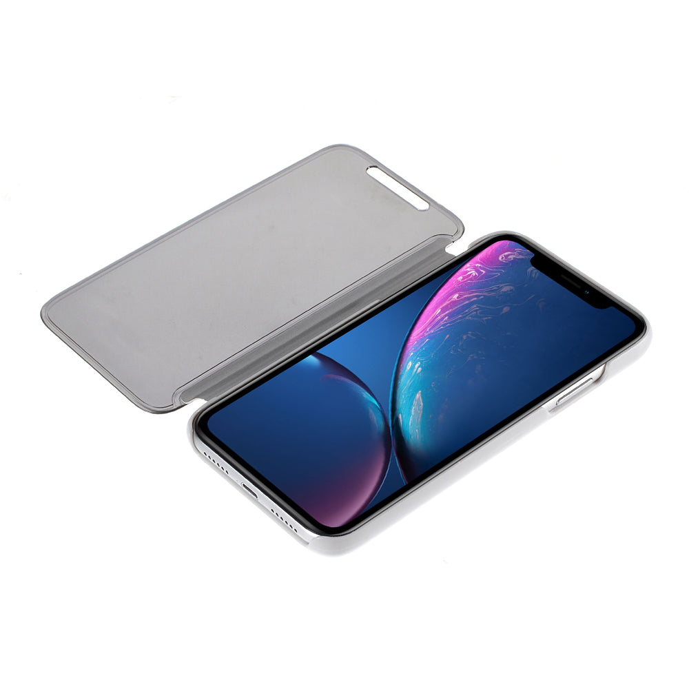 Plated Mirror Surface Leather Stand Case for iPhone XR 6.1 inch