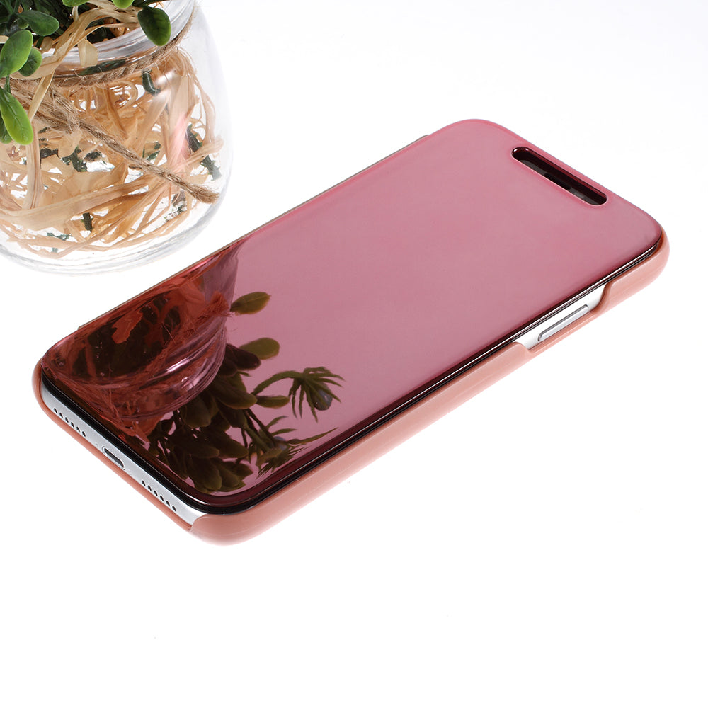 Plated Mirror Surface Leather Stand Case for iPhone XR 6.1 inch