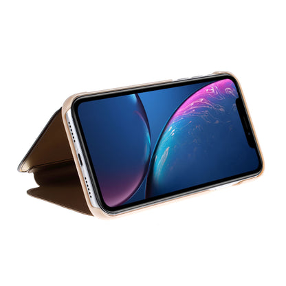 Plated Mirror Surface Leather Stand Case for iPhone XR 6.1 inch