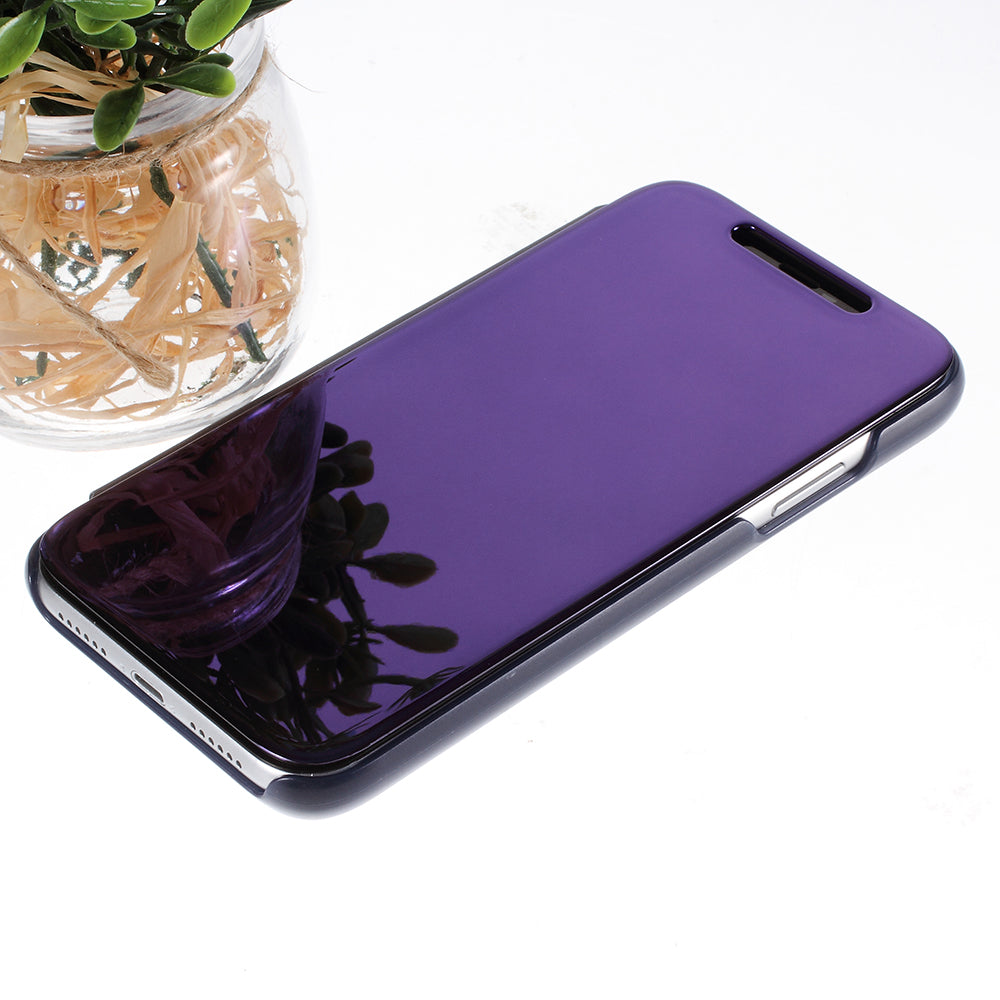 Plated Mirror Surface Leather Stand Case for iPhone XR 6.1 inch