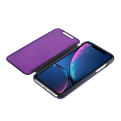 Plated Mirror Surface Leather Stand Case for iPhone XR 6.1 inch