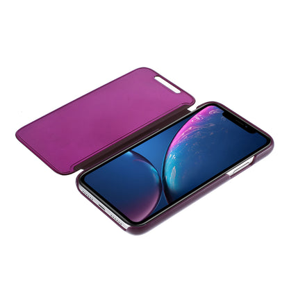 Plated Mirror Surface Leather Stand Case for iPhone XR 6.1 inch