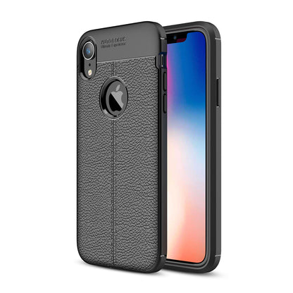 Litchi Texture TPU Mobile Phone Casing for iPhone XR 6.1-inch