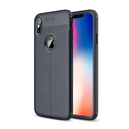 Litchi Skin Soft TPU Protection Shell for iPhone XS Max 6.5 inch