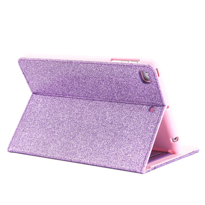 Flash Powder Wallet Stand Leather Smart Case with Pen Slot for iPad Mini 4 / 3 / 2 / 1