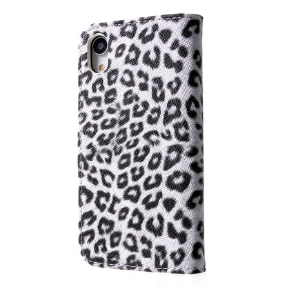 Leopard Pattern Wallet Stand Leather Phone Case for iPhone XR 6.1 inch