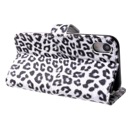 Leopard Pattern Wallet Stand Leather Phone Case for iPhone XR 6.1 inch