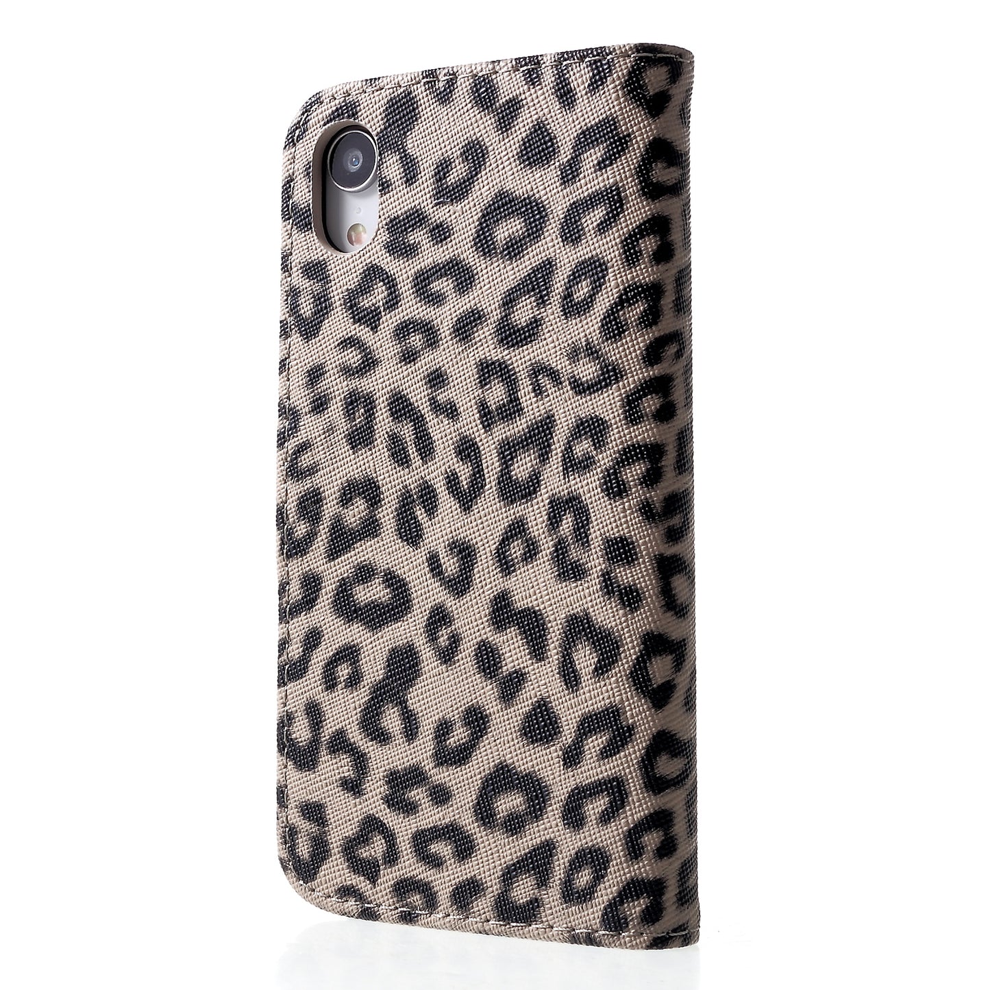 Leopard Pattern Wallet Stand Leather Phone Case for iPhone XR 6.1 inch