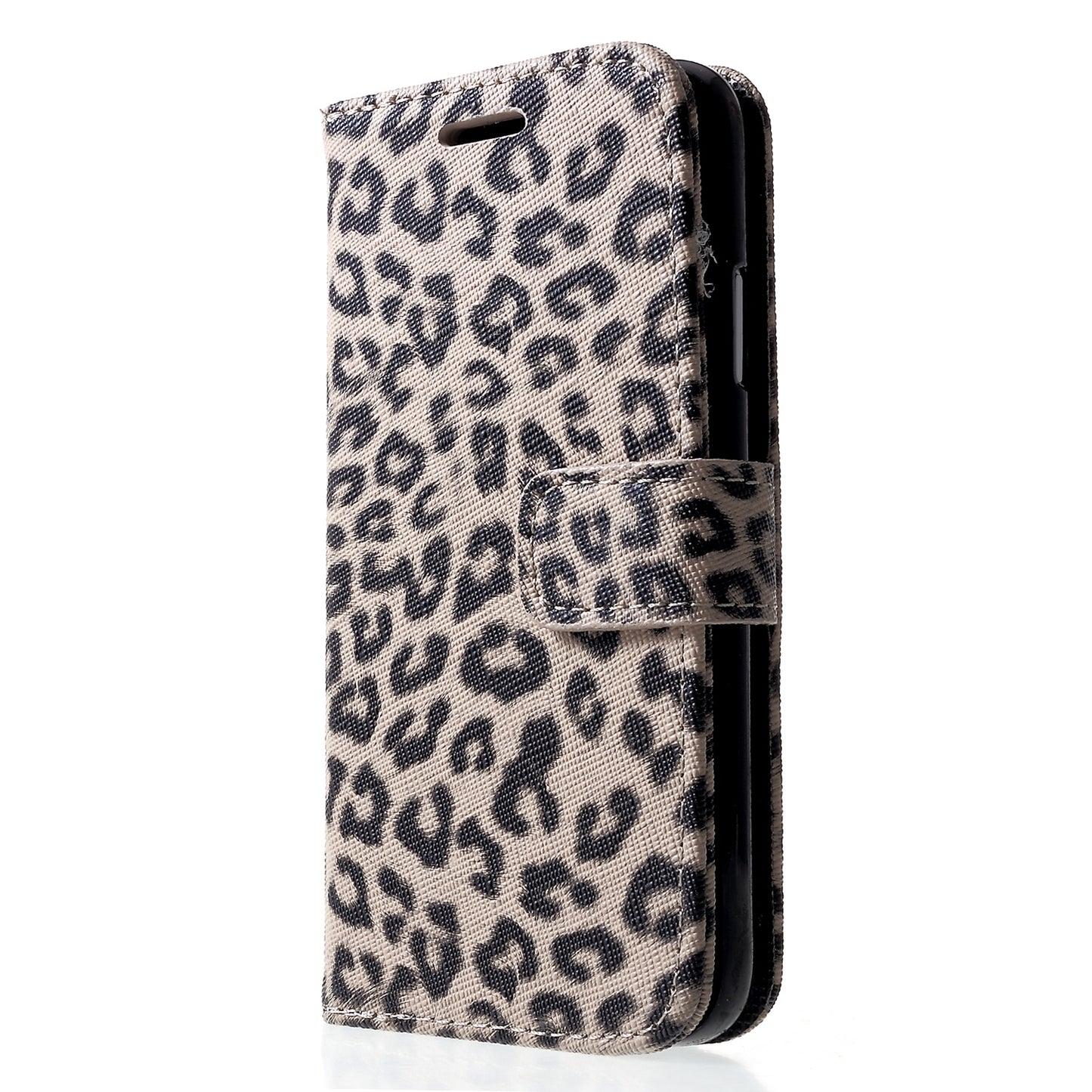 Leopard Pattern Wallet Stand Leather Phone Case for iPhone XR 6.1 inch