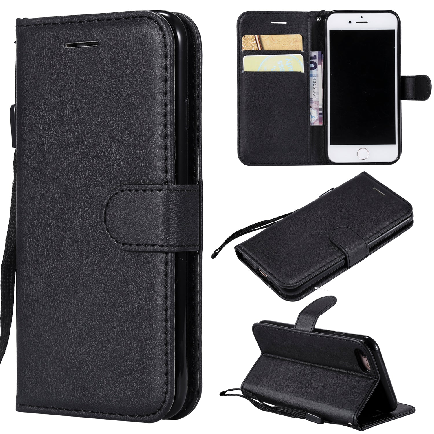 KT Leather Series-2 Wallet Leather Stand  Case for iPhone 7/8/SE (2022)/SE (2020)