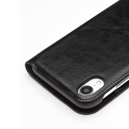 QIALINO Genuine Cowhide Leather Phone Case for iPhone XR 6.1 inch, Full Protection Folio Flip Wallet Mobile Cover