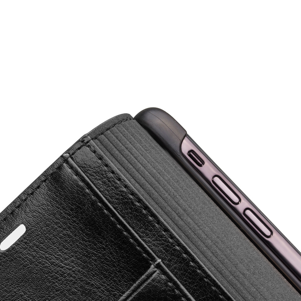 QIALINO For iPhone Xs Max 6.5 inch Genuine Cowhide Leather Wallet Case Folio Flip Phone Cover