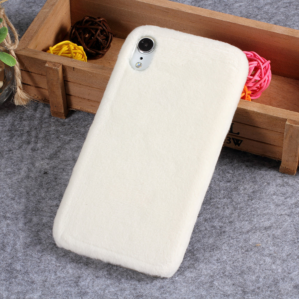 Fluffy Fur Coated TPU Back Case for iPhone XR 6.1 inch