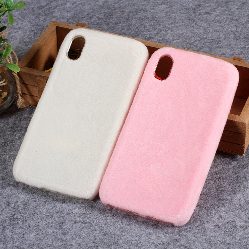 Fluffy Fur Coated TPU Back Case for iPhone XR 6.1 inch