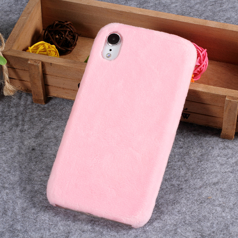 Fluffy Fur Coated TPU Back Case for iPhone XR 6.1 inch