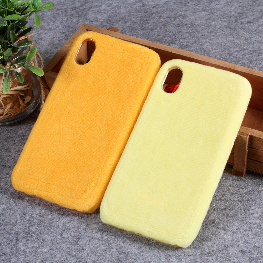 Fluffy Fur Coated TPU Back Case for iPhone XR 6.1 inch