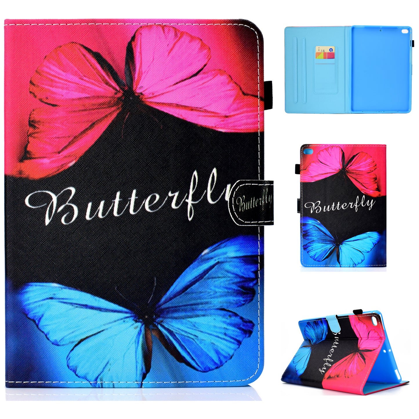 Pattern Printing Stand Leather Tablet Case for iPad 9.7 (2018)/9.7 (2017)/Air 2/Air