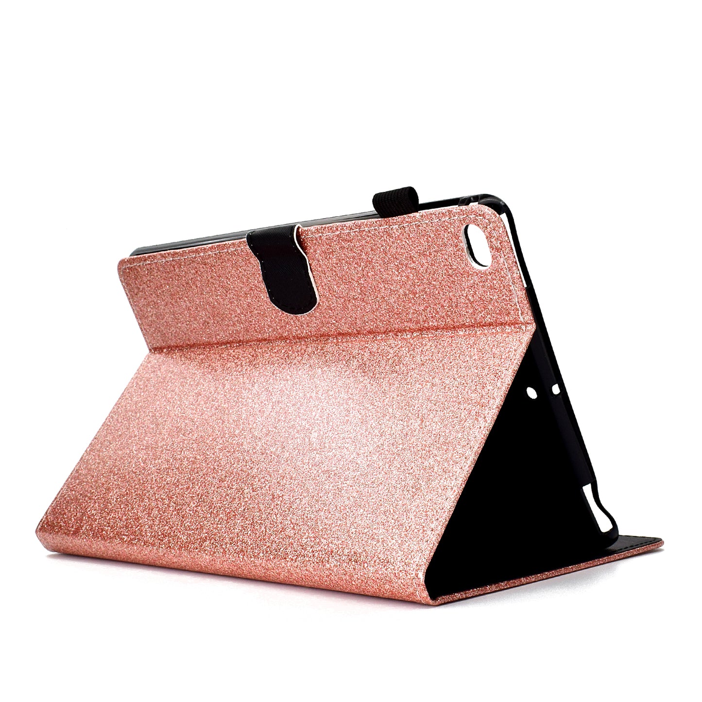 Flash Powder Card Holder PU Leather Stand Flip Cover for iPad 9.7-inch (2018) / 9.7-inch (2017) / Air 2 / Air