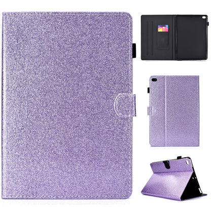 Flash Powder Card Holder PU Leather Stand Flip Cover for iPad 9.7-inch (2018) / 9.7-inch (2017) / Air 2 / Air