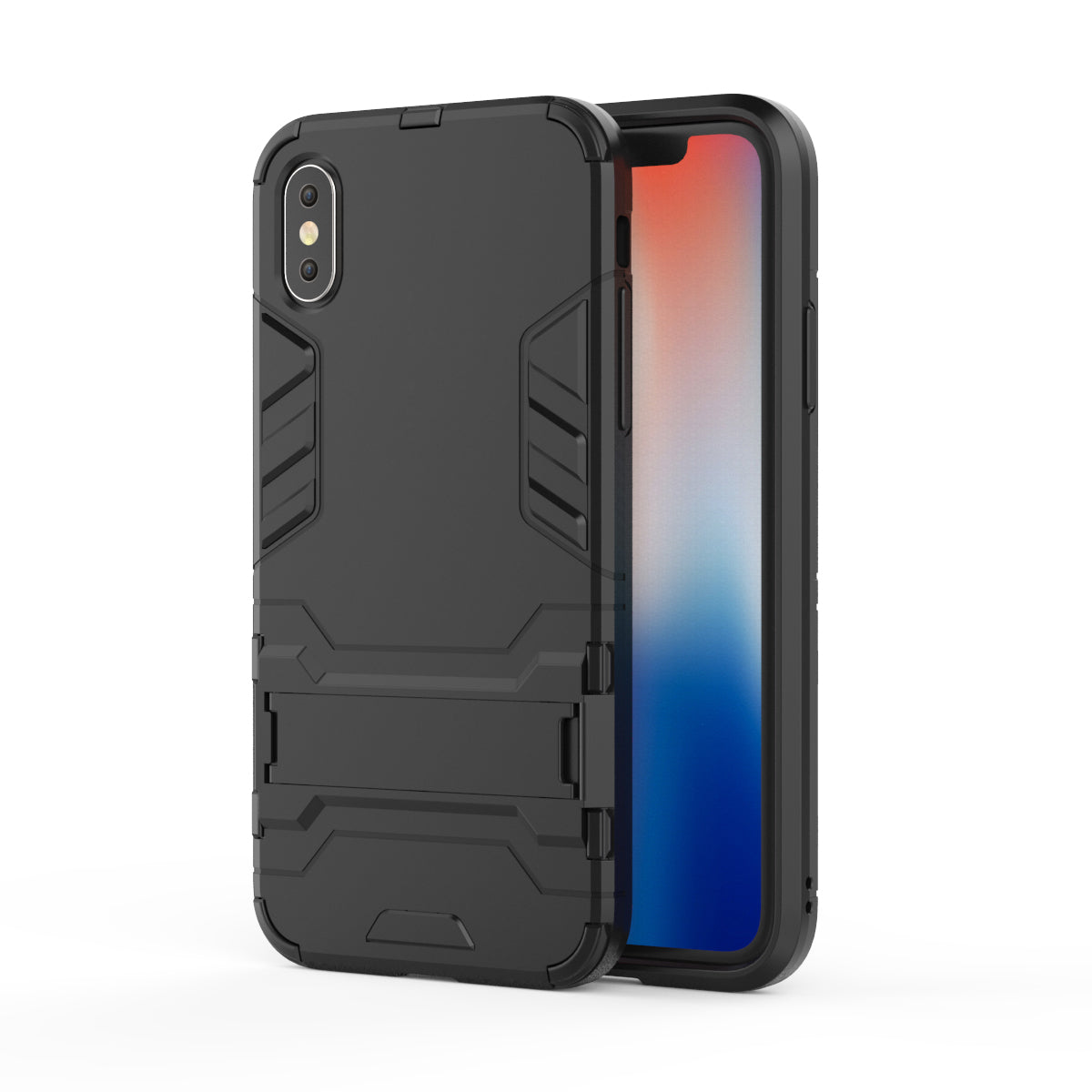 Cool Guard Plastic TPU Hybrid Case with Kickstand for iPhone XS 5.8 inch