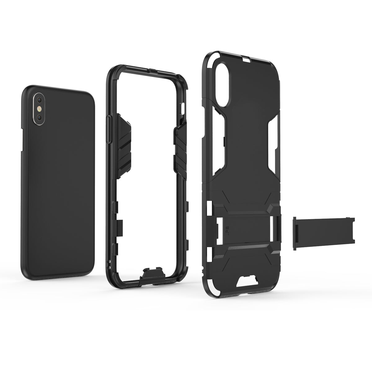 Cool Guard Plastic TPU Hybrid Case with Kickstand for iPhone XS 5.8 inch